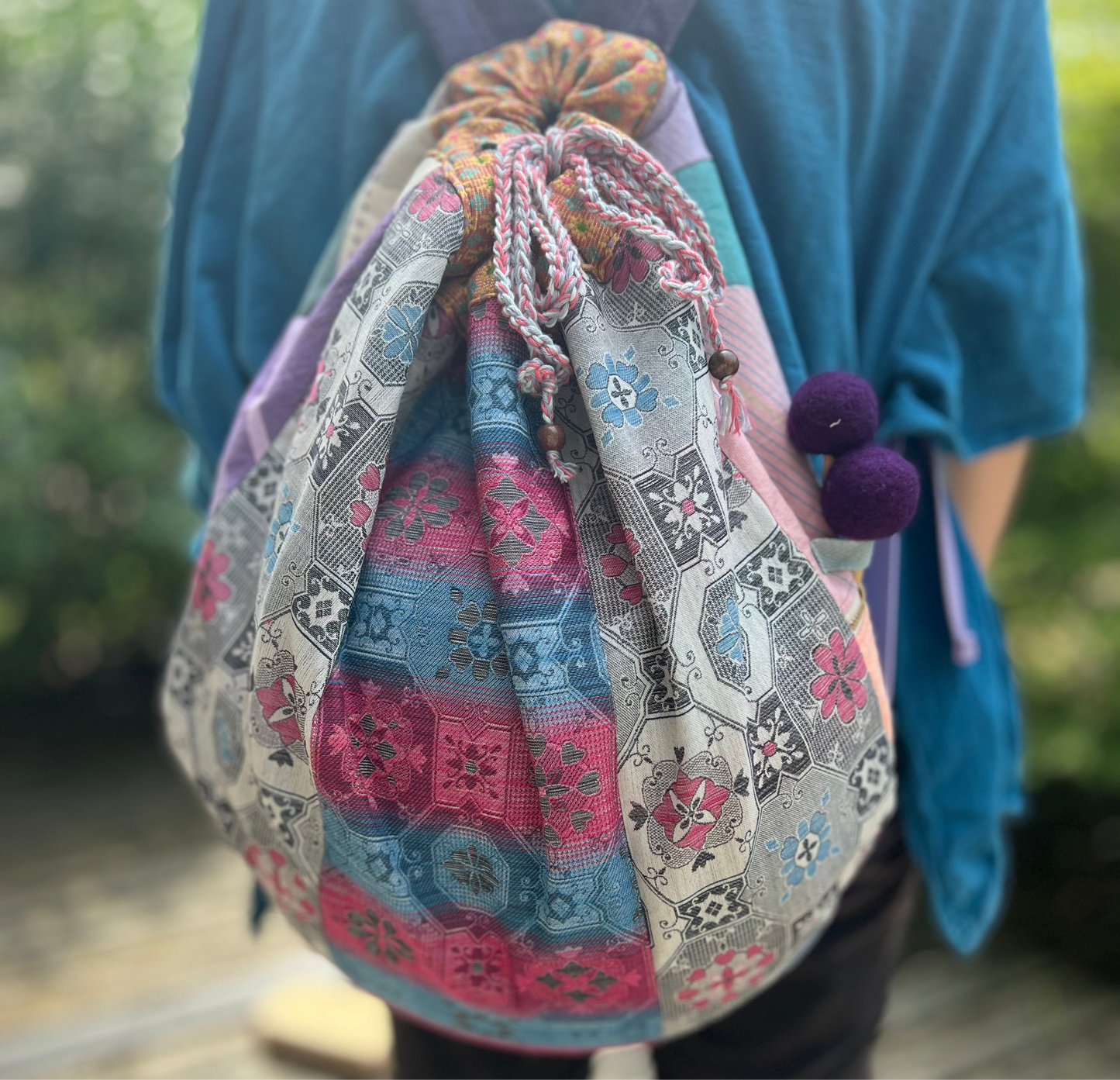 H様専用 8音用リュック 片面マンダラ刺繍