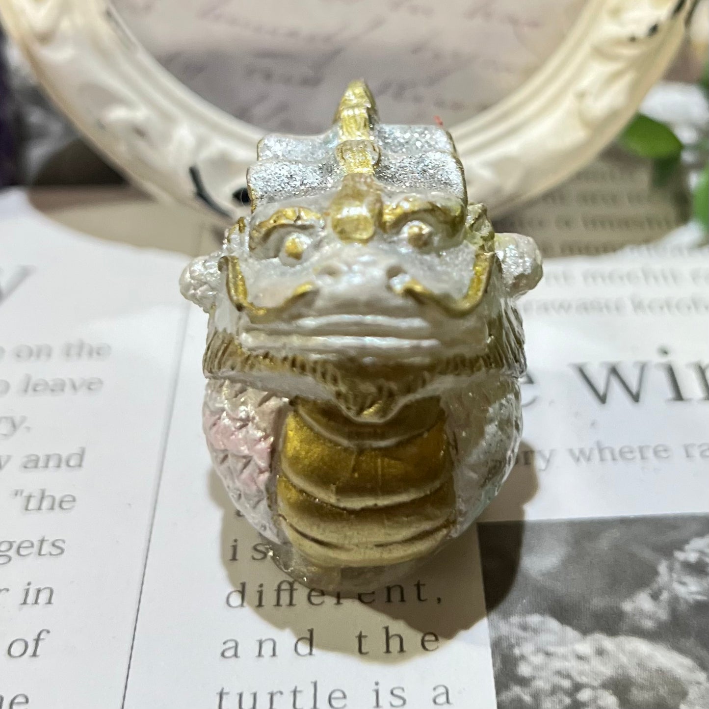 虹をまとう白龍オルゴナイト