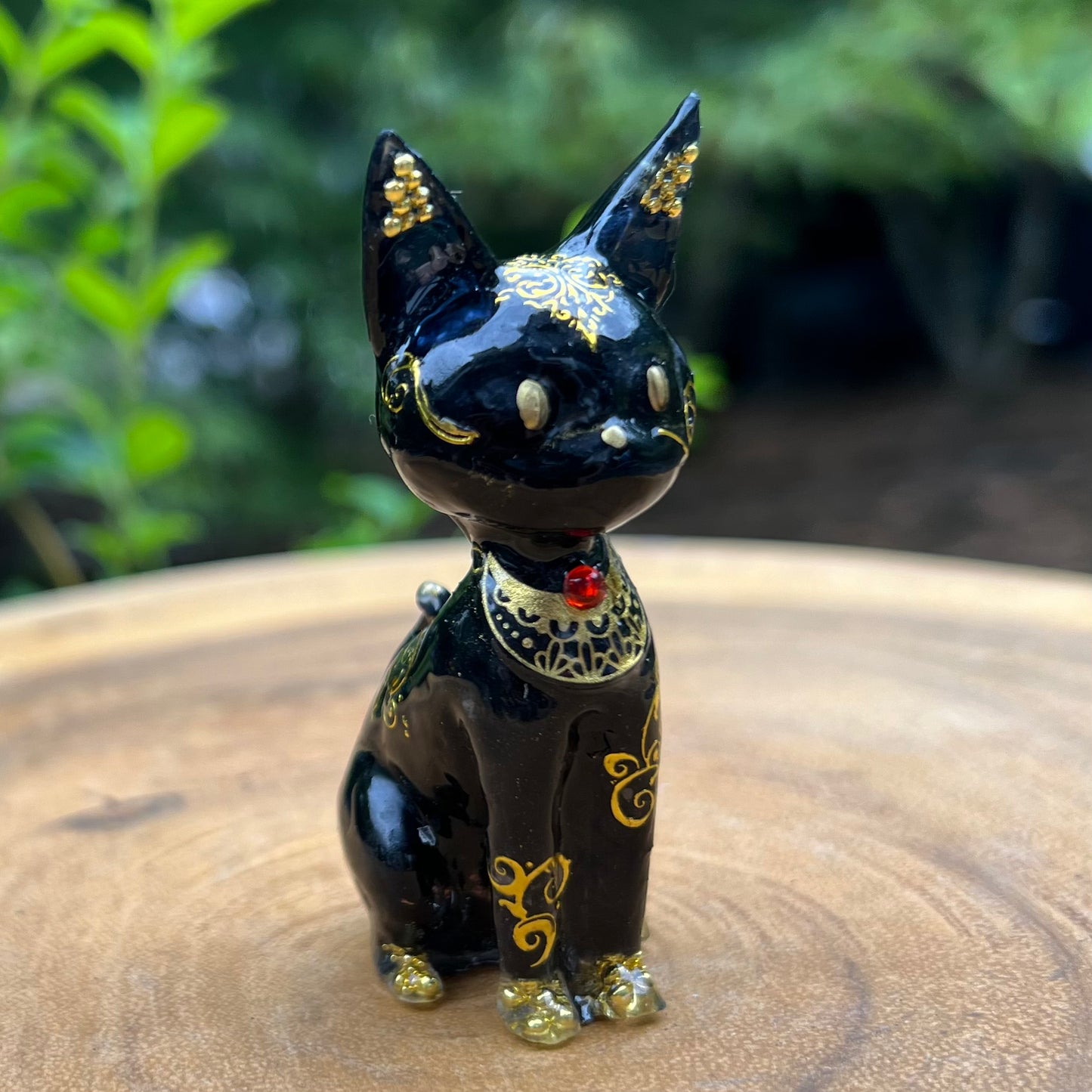 ブラック バステト神 猫さんオルゴナイト