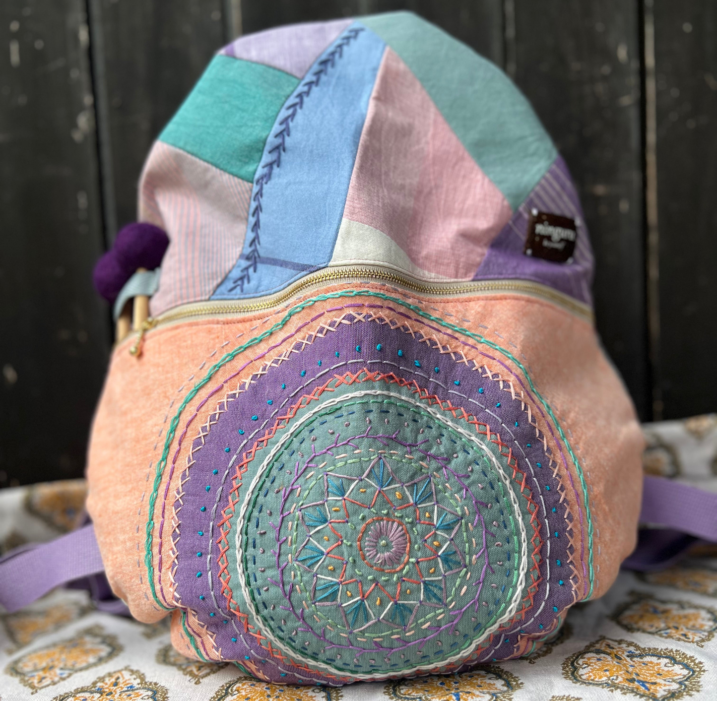 H様専用　8音用リュック　片面マンダラ刺繍