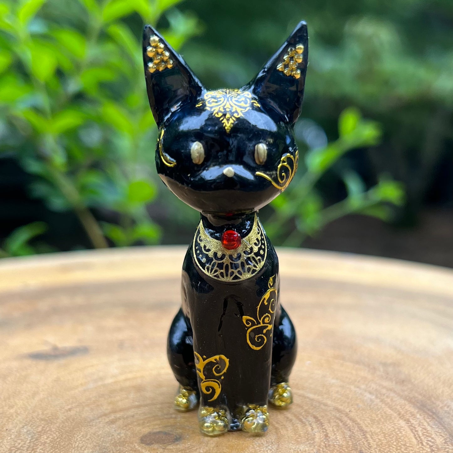 ブラック バステト神　猫さんオルゴナイト