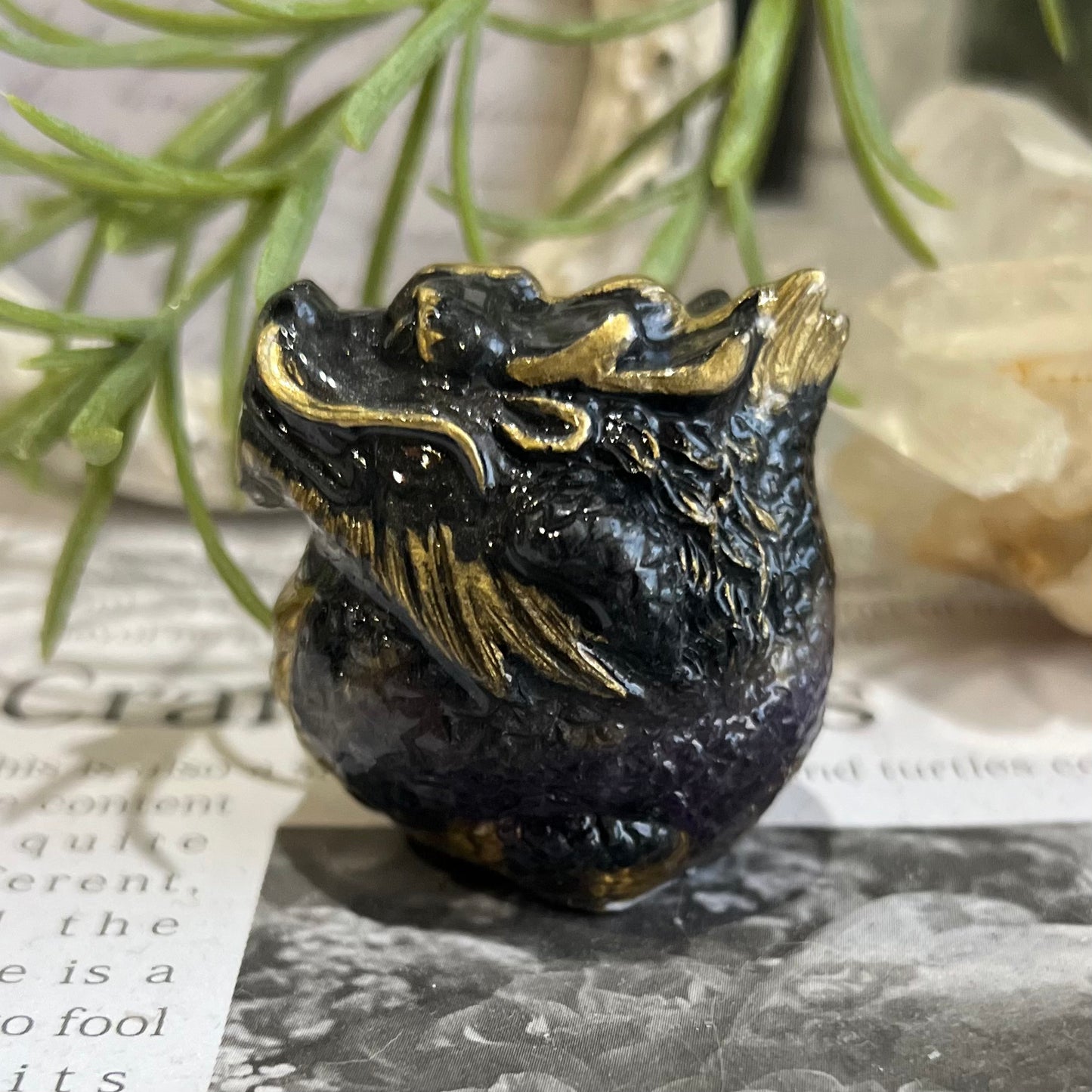 黒龍　魔除けと金運オルゴナイト