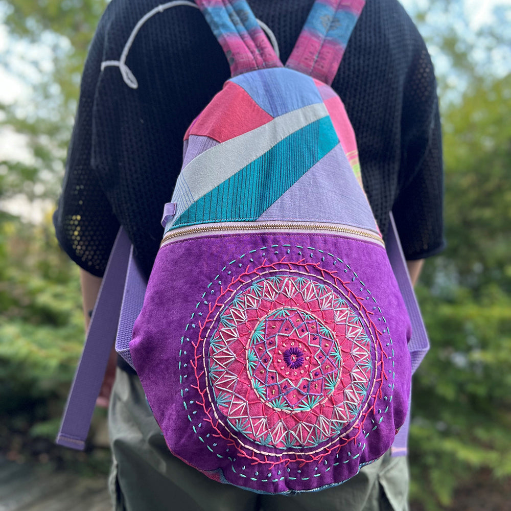 T様専用　10音用リュック　両面マンダラ刺繍＋版裏側のみ